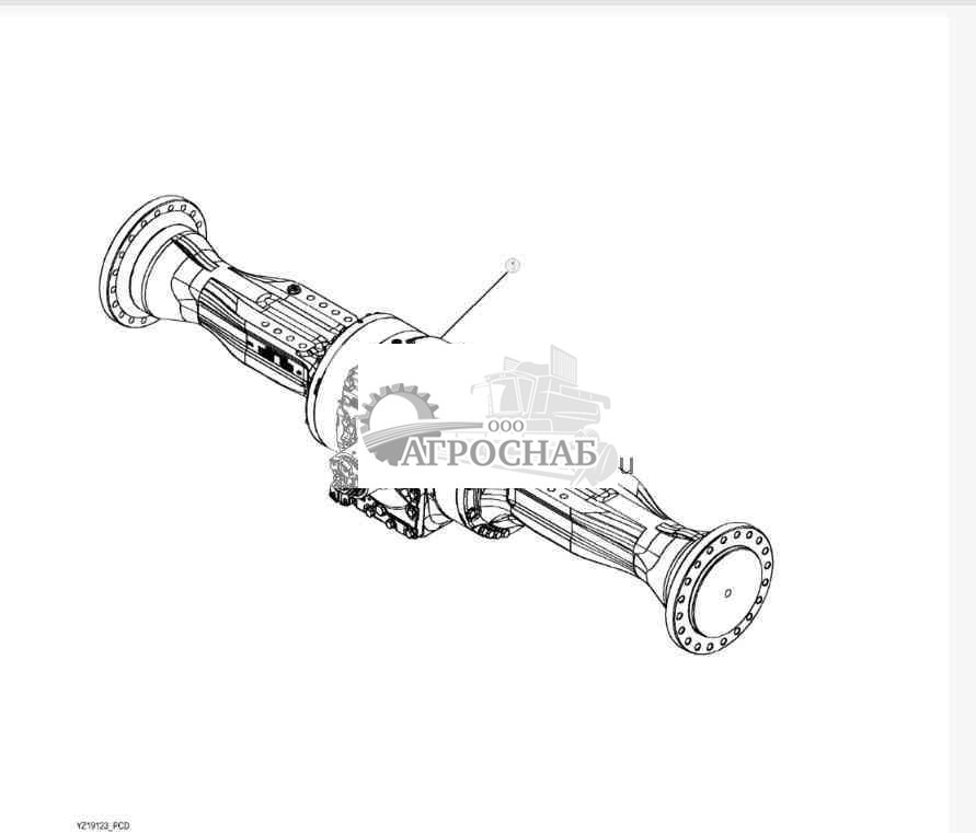 YZ19493 Мост Reman, задний 